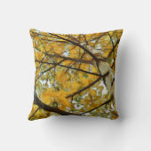 秋のキハダカンバ北米産の木の装飾用クッション クッション (裏面)