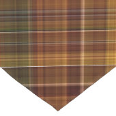 秋のキャノピー茶色、さび赤、緑の格子窓 ショートテーブルランナー (コーナー)