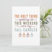 秋のキャンドルを楽しむ カード (スタンド正面)