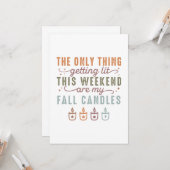 秋のキャンドルを楽しむ カード (正面/裏面インサイチュ)