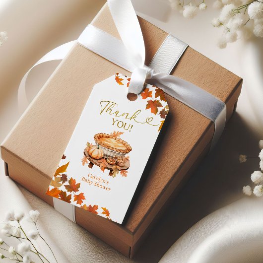 秋のキューティパイ ベビーシャワー ギフトタグ