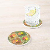 秋のキルトサンドストーンコースター コースター (側面)