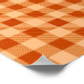 秋のギンガム感謝祭のポスター ポスター (角)