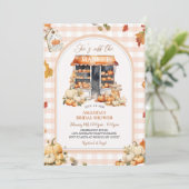 秋のギンガム オフ・ザ・マーケット ブライダルシャワー 招待状 (スタンド正面)