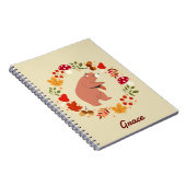 秋のクマのスパイラルフォトノート ノートブック (右側)