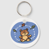 秋のクマの秋離れの音 キーホルダー (裏面)