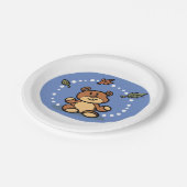 秋のクマの秋離れの音 ペーパープレート (アングル)