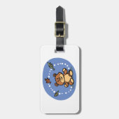 秋のクマの秋離れの音 ラゲッジタグ (正面縦)