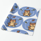 秋のクマの秋離れの音 ラッピングペーパー (アンロールド)