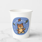 秋のクマの秋離れの音 紙コップ (正面)