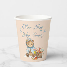 秋のクマ赤ちゃんシャワー紙カップ、真夏待ち 紙コップ