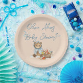 秋のクマ赤ちゃんシャワー紙プレート、心待ち ペーパープレート (パーティー)