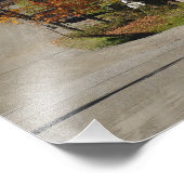 秋のクラシック農村/農場の横の道 フォトプリント            (角)