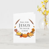 秋のクリスマス　イエスに恋して、彼は決して離れない  カード (黄色い花)