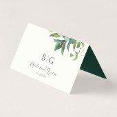 秋のクリームバラと深いエメラルドグリーン (裏面)