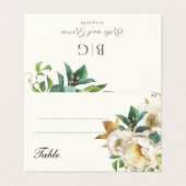 秋のクリームバラと深いエメラルドグリーン (外部フラット)