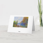 秋のクロード·モネのセーヌの土手 カード (裏面)