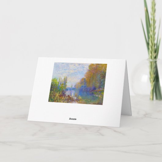秋のクロード·モネのセーヌの土手 カード (裏面)