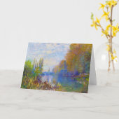 秋のクロード·モネのセーヌの土手 カード (黄色い花)