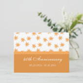 秋のグラフィック黄色の葉 ウェディングアニバーサリー 招待状 (スタンド正面)