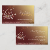 秋のグリッターユニークファッション 名刺 (正面/裏面)