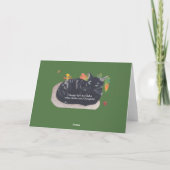 秋のグリーティングカードが可愛いネクタイ カード (裏面)