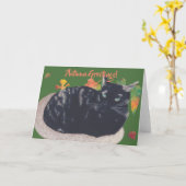 秋のグリーティングカードが可愛いネクタイ カード (黄色い花)