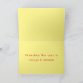 秋のグリーティングカード カード (内部)