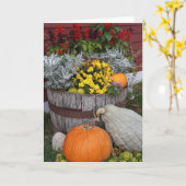 秋のグリーティングカード カード (黄色い花)