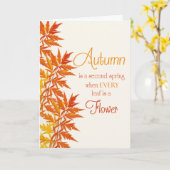 秋のグリーティングカード カード (黄色い花)