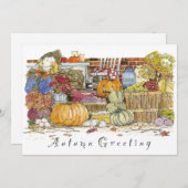 秋のグリーティングカード シーズンカード (正面/裏面)