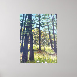 秋のグリーン林 キャンバスプリント