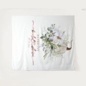 秋のグリーン ブライダルシャワー 背景 タペストリー (正面(横))