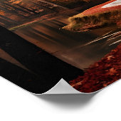 秋のグルジアのデジタルアートプリント ポスター (角)