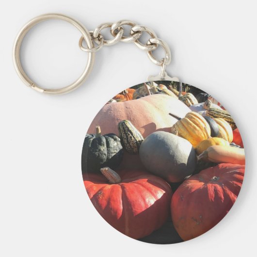 秋のグルメとカボチャ キーホルダー (正面)