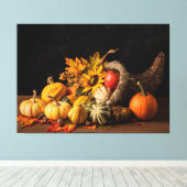 秋のグルメに満ちた美しい紅斑 キャンバスプリント (インサイチュ (ウッドフロア))