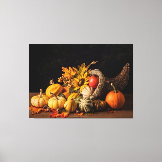 秋のグルメに満ちた美しい紅斑 キャンバスプリント (正面)
