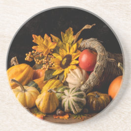 秋のグルメに満ちた美しい紅斑 コースター