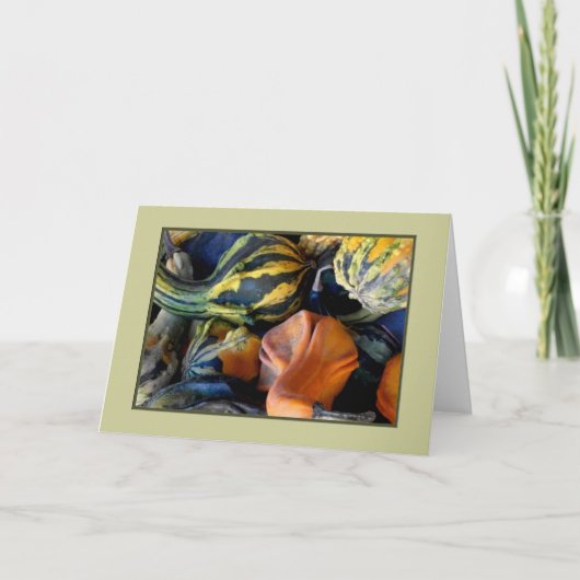 秋のグルメ空白のグリーティングカード カード (正面)