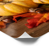 秋のグルメ缶いっぱいの美しいコルヌコピア ポスター (コーナー)