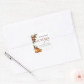 秋のグローパンプキン&離れズ | コージー秋 スクエアシール (封筒)