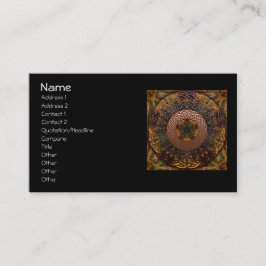 秋のケルト結び目模様の円 名刺