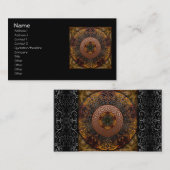 秋のケルト結び目模様の円 名刺 (正面/裏面)