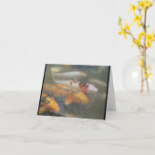 秋のコイのブランクNotecard カード (黄色い花)