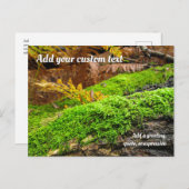 秋のコケの木の皮パーソナライズされた- ポストカード (正面/裏面)