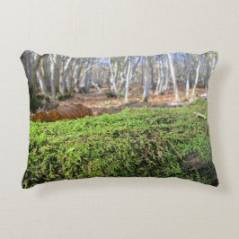 秋のコケの木の眠りパーソナライズされた- アクセントクッション