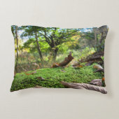 秋のコケの木の眠りパーソナライズされた- アクセントクッション (裏面)