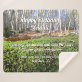 秋のコケの木の眠りパーソナライズされた- シェルパブランケット