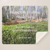 秋のコケの木の眠りパーソナライズされた- シェルパブランケット