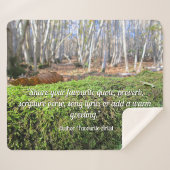 秋のコケの木の眠りパーソナライズされた- シェルパブランケット